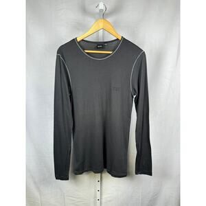 Hugo Boss Crewneck Long Sleeve 100% Cotton Shirt Men's Size Large